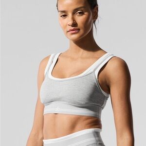 ALO Yoga Women's Alosoft Better Together Bra in Athletic Heather Size Medium